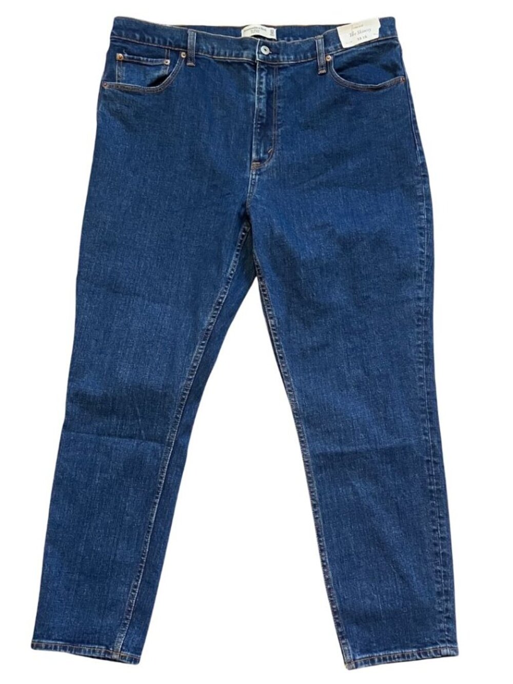 NEW Abercrombie Women's High Rise The Skinny Blue Jeans Size 33 16